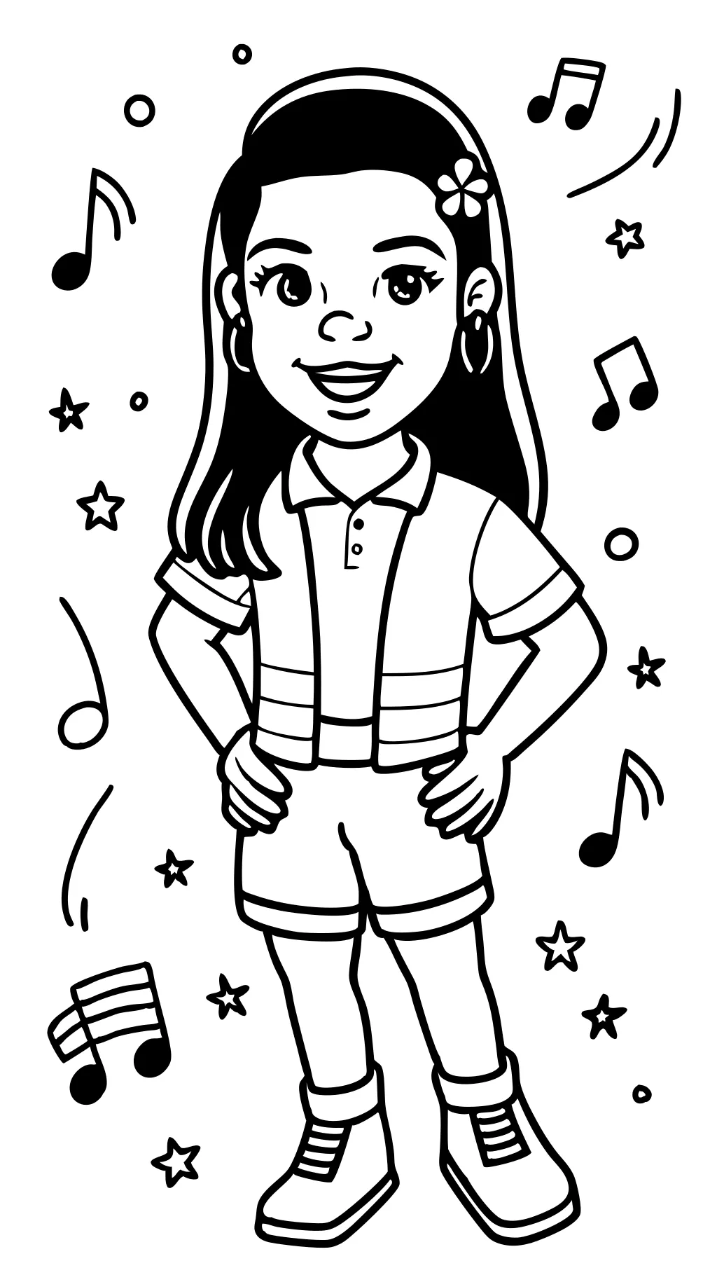 drawing olivia rodrigo coloring pages easy